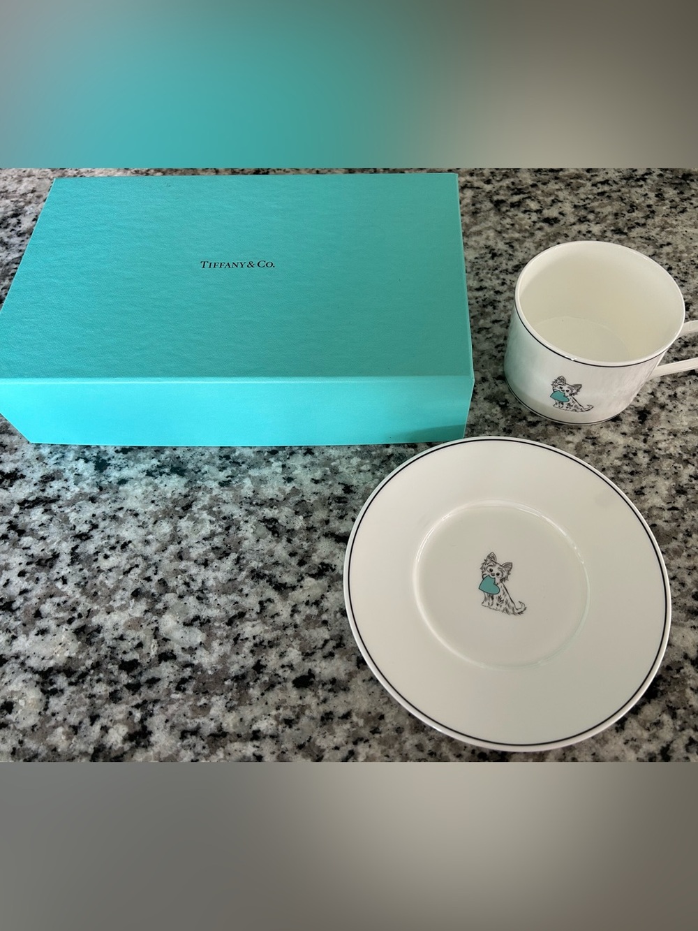Tiffany & Co. Yorkie tea cup/saucer